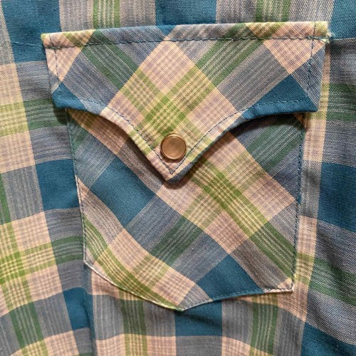 Vintage Dan river men’s western cut pearl snap button down shirt size 16 - Picture 5 of 8