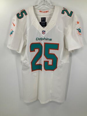 25 XAVIEN HOWARD MIAMI DOLPHINS TEAM ISSUED WHITE 