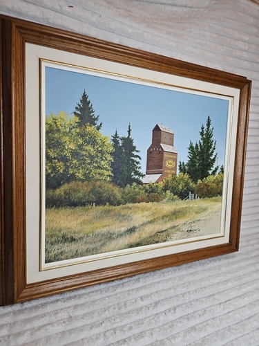 Quadro Herman J Friesen 1995 " Findlater SK " firmato prateria canadese incorniciato - Foto 2 di 18