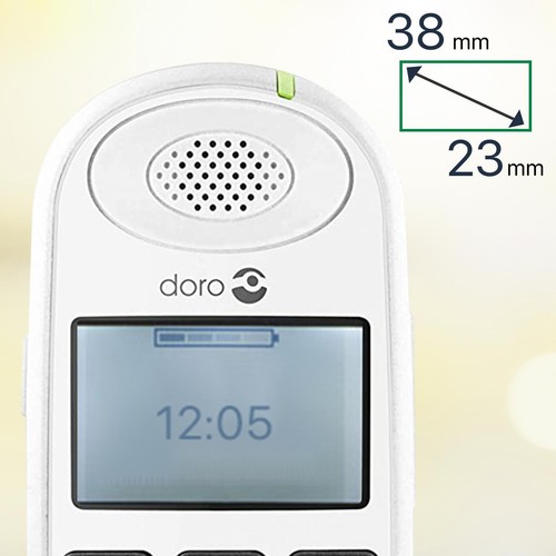 Zestaw 2 telefonów stacjonarnych dla seniorów DECT Clear Sound PhoneEasy 100W Duo Doro Biały - Zdjęcie 3 z 6
