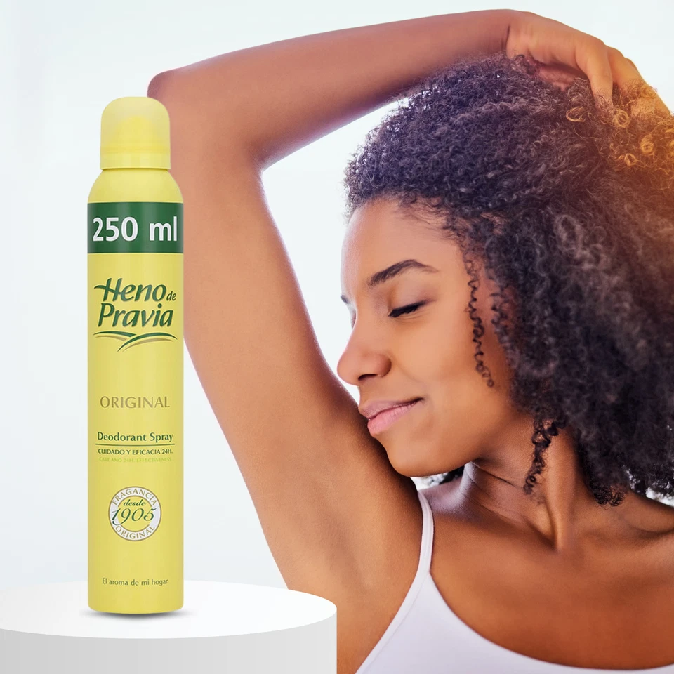 Spray desodorante Heno de Pravia - aroma fresco, protección 24 horas, 8,4 fl oz (paquete de 3) Foto 3 de 4