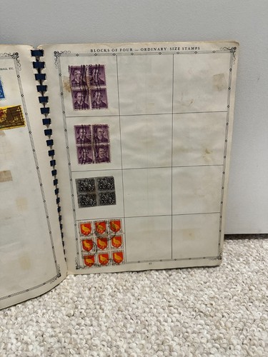 VINTAGE! Briefmarkenalbum Jefferson USA - Ausgabe 1955 - teilweise voll - Bild 5 von 9