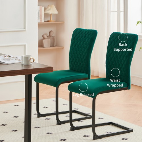 Set of 2 4 Dining Chairs Padded Seat High back Metal Legs Home Furniture Kitchen - Picture 70 of 82