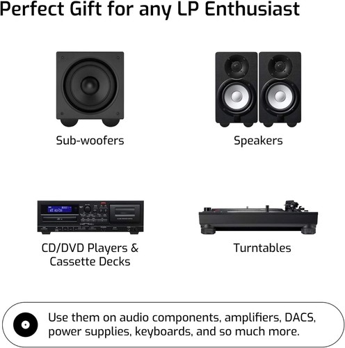 Paquete de 8 altavoces tocadiscos Hudson Hi-Fi Big Foot aislamiento acústico - Imagen 7 de 12