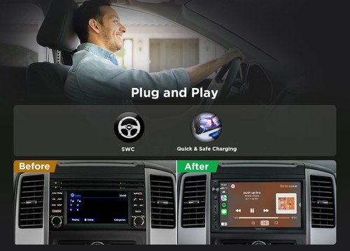 Android 13 7" 2Din Car Stereo Radio IPS Touch Screen CarPlay GPS Sat Navi BT RDS - Picture 7 of 18