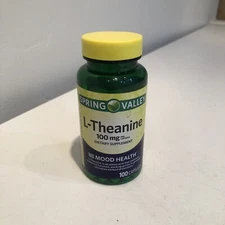 Spring Valley L-Theanine Capsules Dietary Supplement-100 Mg-100 Count