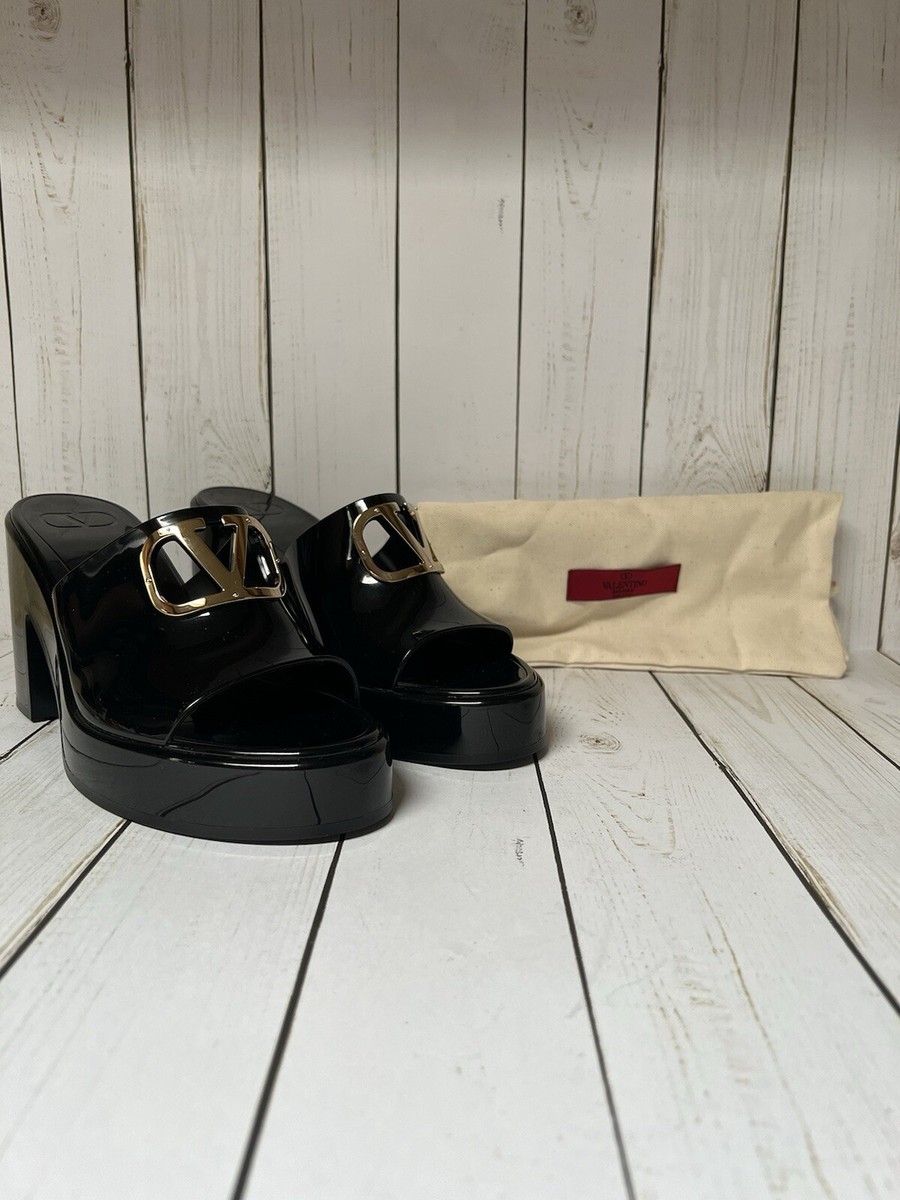 ■VALENTINO■ V Logo Platform Slide Black XW2S0EA8BEK0NO MUSINSA | VALENTINO V Logo Platform Slide - Black