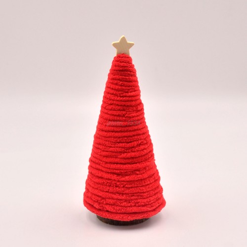 Christmas Knitting Wool Tabletop Small Mini Plush Christmas Tree Decorations NEW - Picture 5 of 18