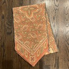 Table Runner Tapestry Brocade Woven Oranges Flower Peacock Devonshire USA