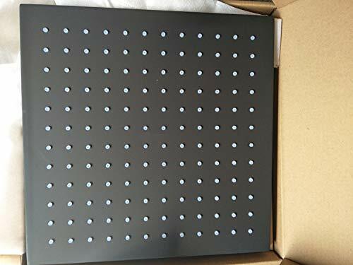 Bathroom Led Shower Head Set Ceiling Rainfall 6 Options 12", Matt Black - Picture 6 of 9