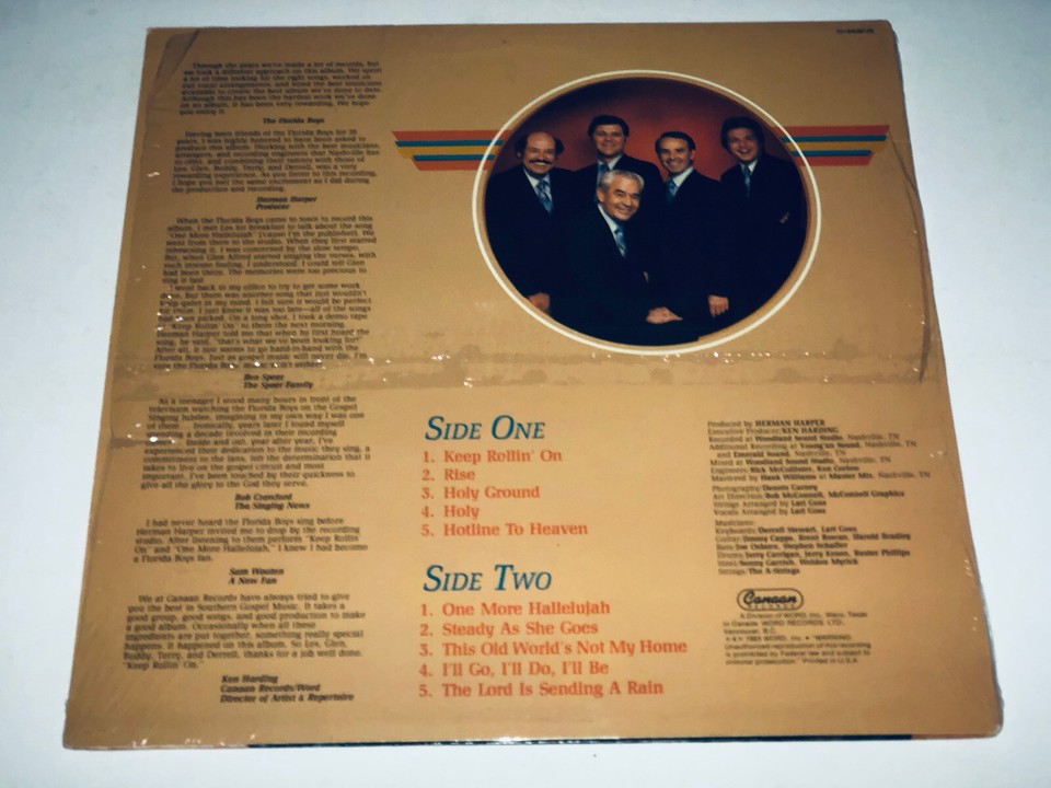 The Florida Boys Keep Rollin’ On Classic Gospel LP 22F221 eBay