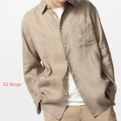UNIQLO Premium Linen Shirt 12 solid 3 striped XS~4XL MEN 2025 New Japan - Picture 26 of 34