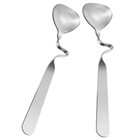  2 Pcs Metal Honey Spoon Bent Jam Spoons Steel Mixing Easy to Wash