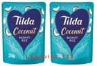 Tilda Microwave Basmati Rice – Coconut Flavour – 2 Packs – 250g Ready Cooked