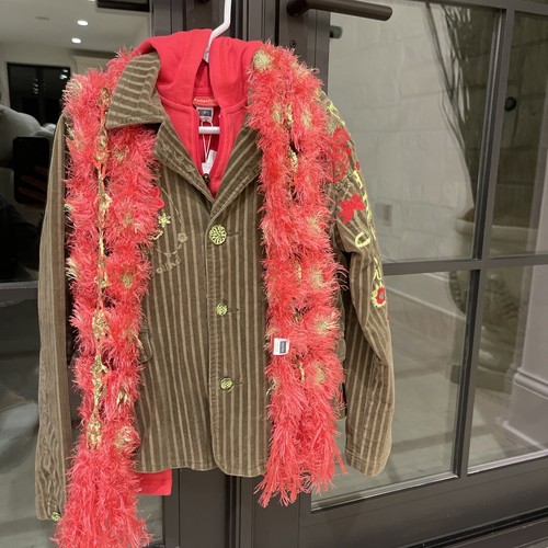 Pampolina Olivgrün Cord Blazer Jacke Boutique Bestickt Gr. 8 Neu - Bild 6 von 11