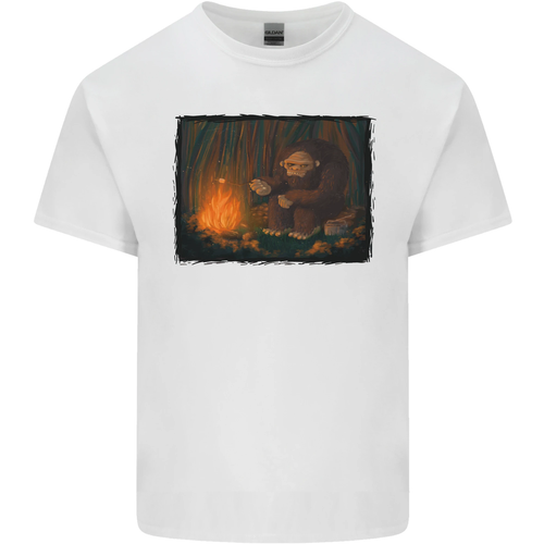 Bigfoot Camping and Cooking Marshmallows Mens Cotton T-Shirt Tee Top - Picture 23 of 104