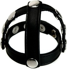 Snap-on Cock and Ball Harness, Ball Stretcher Male Scrotum Testicle Squeeze Ring