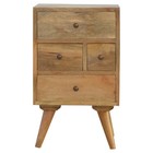 Solid Wood Adorable Furniture Nordic Style 4 Drawer Multi Bedside