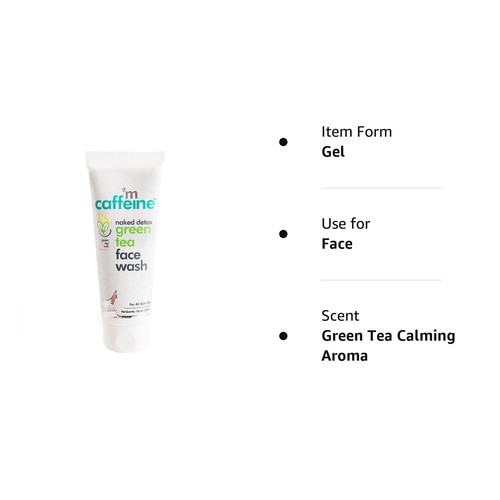 mCaffeine Green Tea Face Wash With Vitamin C For All Skin Types 100ml - Picture 5 of 8