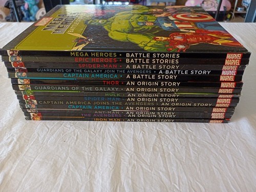 Marvel Books X 14 - 'An Origin Story' + A Battle Story - Hardcovers - + 2 Bonus - Foto 3 di 15