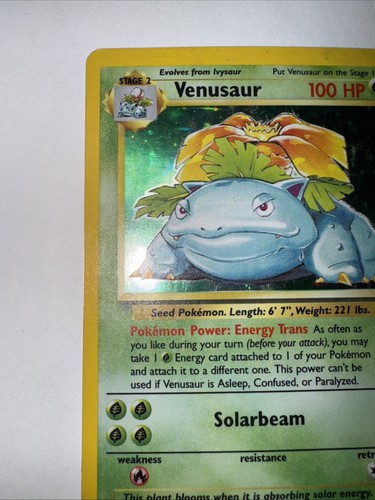 1999 Venusaur Holo Rare Pokémon Card Base Set 15/102 - Picture 4 of 7