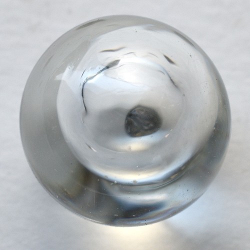 Vintage Clear Glass Ball Button w/ Bubble Inside 3/4” - Picture 2 of 5