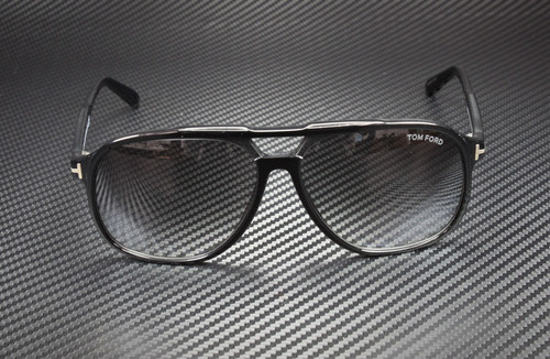 Tom Ford Raoul FT0753 01B Shiny Black Gradient Smoke 62 mm Men's Sunglasses - Picture 3 of 5
