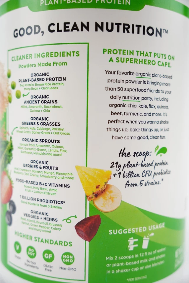 Nuevo Sellado Organga Proteína Orgánica Cremoso Chocolate Fudge 42.3oz 2.44lb Polvo Foto 3 de 3