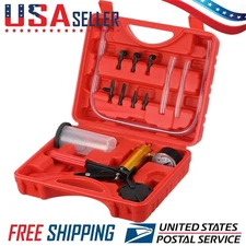 Hand Held Vacuum Pressure Pump Tester Set Brake Fluid Bleeder Bleeding Kit + Box