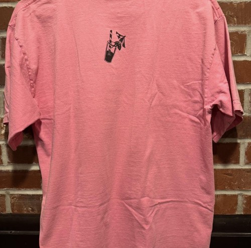 When Life Hands You Lemons Grab Tequila & Salt Graphic Print Pink T-Shirt Sz L - Picture 4 of 5
