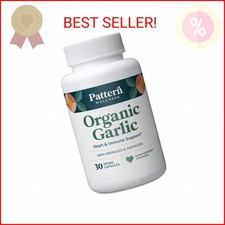 Pattern Wellness Odorless Organic Garlic – 1000mg – Immune, Circulatory & Heart 