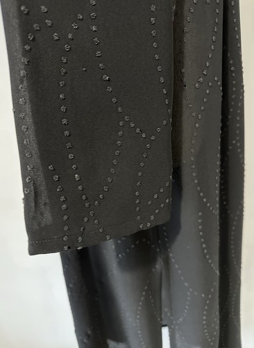 Windsmoor Black Embroidered Crepe Maxi OverCoat Kimono Duster Jacket 12 - Picture 14 of 23