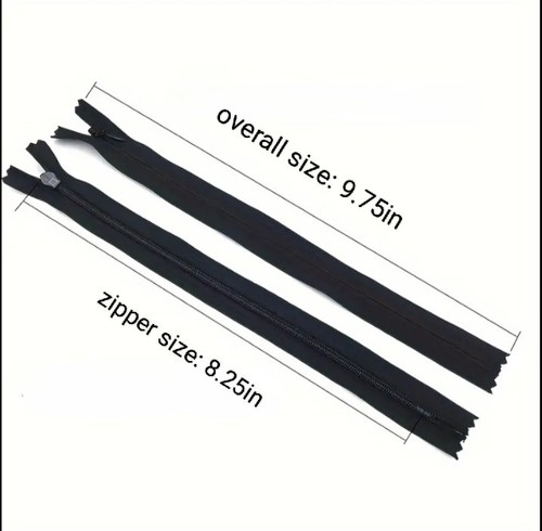 10er-Packung schwarz Nylon Spule unsichtbarer Reißverschluss 9 Zoll Schneiderei Nähen Hose Rock - Bild 4 von 4