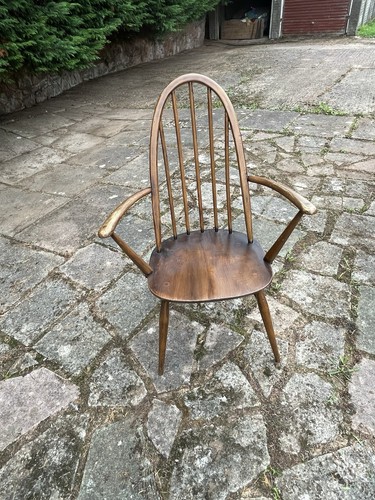 SEDIA INTAGLIATORE VINTAGE METÀ SECOLO ERCOL QUAKER BEL PEZZO STILE