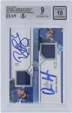 Brock Boeser and Quinn Hughes Canucks Signed 2021-22 Upper Deck BAS 9/10 Card