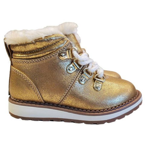 Cat and Jack Gold Reed Boots Fur Lined Winter Boots Toddler Size 6 - Picture 2 of 13