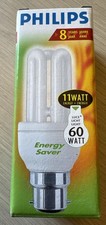 Philips Energy Saver Light Bulbs 11 Watt Energy, 60 Watt Light Bayonet Fit