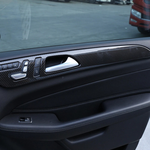 Carbon Fiber ABS Interior Door Panel Cover Trim For Benz GLE GLS W166 X166 13-19 - Picture 7 of 9