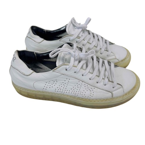 P448 John White Glass Perforated Low Top Sneakers Lace Up Women's 37 - Picture 2 of 18