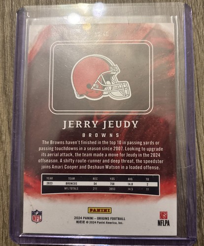 2024 Panini Origins - Red #48 Jerry Jeudy 13/149 Brown Broncos - Picture 3 of 3