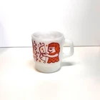 FIRE KING astrology zodiac Sagittarius milk glass coffee mug cup MCM vintage