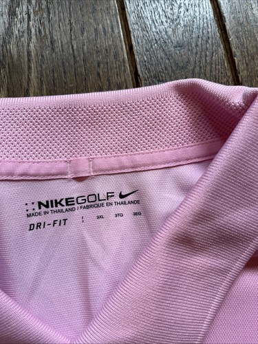 Polo de golf Nike Dri-Fit para hombre 3XL poliéster rosa - Imagen 2 de 7