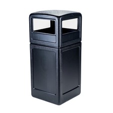Commercial Zone-73290199 PolyTec 42 Gallon Square Waste Container with Dome Lid