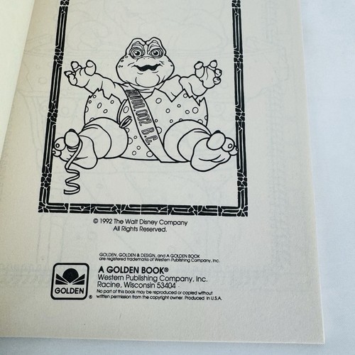 Libro para colorear programa de televisión dinosaurios vintage 1992 libros dorados Disney como nuevo - Imagen 3 de 5
