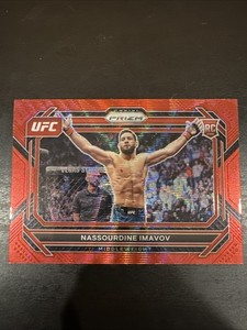 Nassourdine Imavov 2023 Panini Prizm UFC Red Wave Prizm #39 Rookie RC