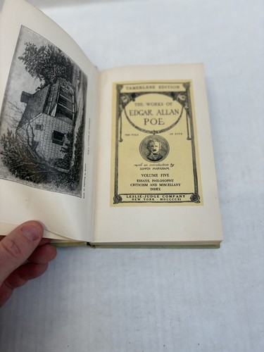 The Works Of Edgar Allan Poe Volumes 1-5 Tamerlane Edition Copyright 1904 - Picture 13 of 13