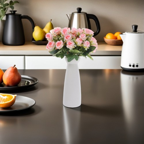  4 Stück Kunstblumenstrauß: Eleganter künstlicher Rosenstrauß Kunstdeko - Bild 6 von 12