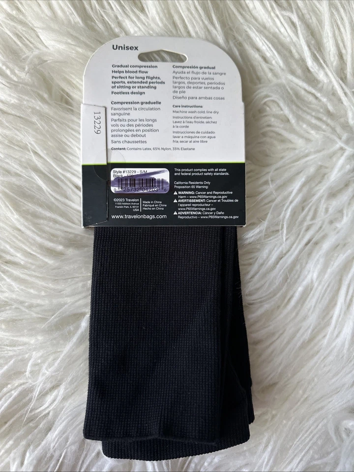 Travelon - Mangas de compresión para piernas o brazos - Negro - Pequeño/Mediano - Unisex 1 par Foto 3 de 4