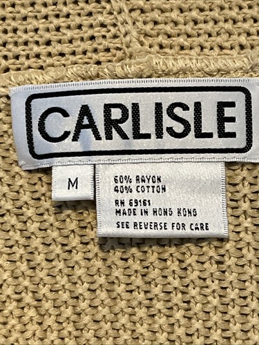 New Carlisle Long Beige Cardigan/Tank Sweater Set Cotton/Rayon Blend Sz M NWT - Imagen 14 de 16