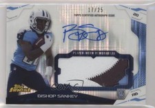 2014 Topps Finest Jumbo Relics Pulsar Refractor /25 Bishop Sankey Rookie Auto RC